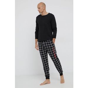 Pyžamové nohavice Calvin Klein Underwear pánske, čierna farba, vzorované vyobraziť