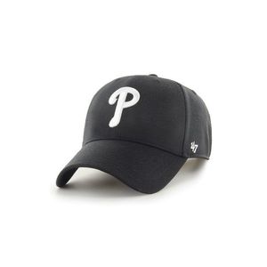 Čiapka 47brand MLB Philadelphia Phillies čierna farba, s nášivkou vyobraziť