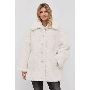 Kabát Miss Sixty dámsky, biela farba, prechodný vyobraziť