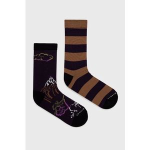 Ponožky Scotch & Soda pánske, fialová farba vyobraziť