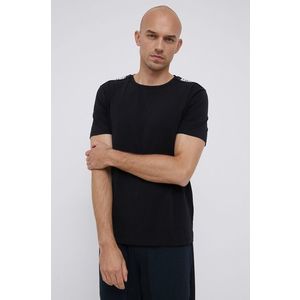 Tričko Moschino Underwear pánske, čierna farba, jednofarebné vyobraziť