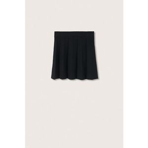 Dievčenská sukňa Mango Kids čierna farba, mini, rovná vyobraziť