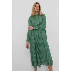 Šaty Samsoe Samsoe zelená farba, midi, oversize vyobraziť