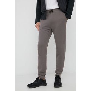 Bavlnené nohavice Guess pánske, šedá farba, jednofarebné vyobraziť