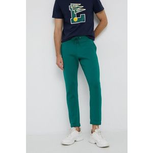 Nohavice United Colors of Benetton pánske, zelená farba, jednofarebné vyobraziť