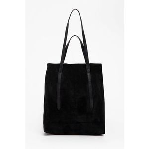Semišová kabelka Answear Lab čierna farba vyobraziť