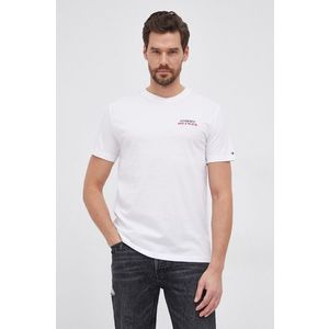 Bavlnené tričko Tommy Hilfiger biela farba, jednofarebné vyobraziť