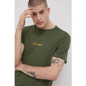 Bavlnené tričko Solid zelená farba, s potlačou vyobraziť