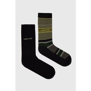 Ponožky Levi's pánske, zelená farba vyobraziť