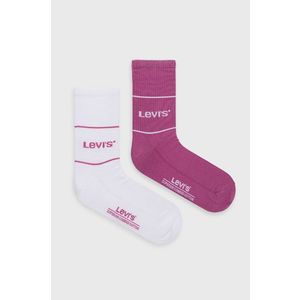 Ponožky Levi's ružová farba vyobraziť
