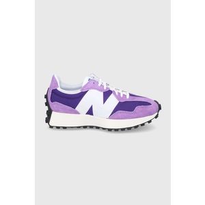 Topánky New Balance fialová farba, na plochom podpätku vyobraziť