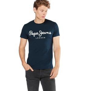 Pepe Jeans Tričko 'ORIGINAL STRETCH' tmavomodrá / biela vyobraziť