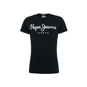 Pepe Jeans Tričko 'ORIGINAL STRETCH' čierna / biela vyobraziť