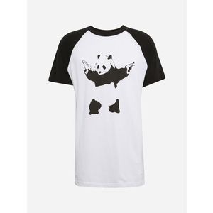 Mister Tee Tričko 'Banksy Panda' čierna / biela vyobraziť