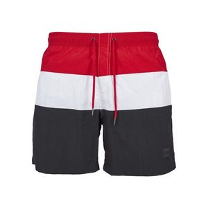 Urban Classics Plavecké šortky biela / ohnivo červená / čierna vyobraziť
