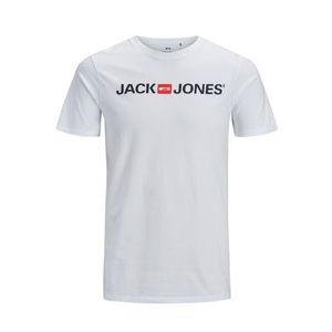 JACK & JONES Tričko 'Ecorp' červená / čierna / biela vyobraziť