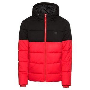 Urban Classics Zimná bunda čierna / svetločervená vyobraziť