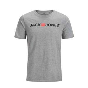JACK & JONES Tričko 'JJECORP' svetlosivá vyobraziť