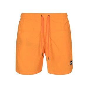 Urban Classics Plavecké šortky čierna / biela / neónovo oranžová vyobraziť