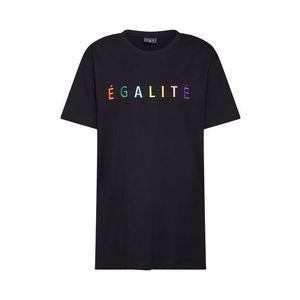 Merchcode Tričko 'Égalite' čierna / zmiešané farby vyobraziť