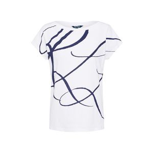 Lauren Ralph Lauren Tričko 'GRIETA' biela / tmavomodrá vyobraziť