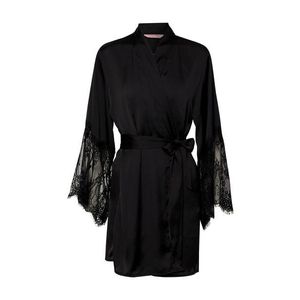 Hunkemöller Negližé 'Kimono Lace' čierna vyobraziť