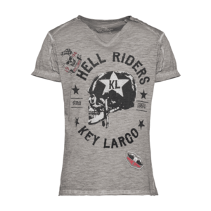 Key Largo Tričko 'HELL RIDERS' sivobéžová / čierna vyobraziť