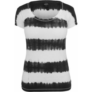 Urban Classics Tričko 'Dip Dye Stripe Tee' čierna / biela vyobraziť