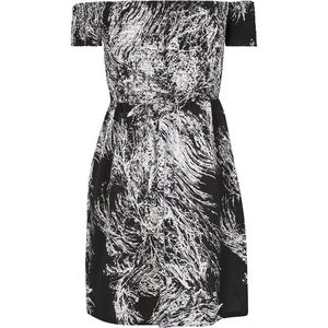 Urban Classics Letné šaty čierna / biela vyobraziť
