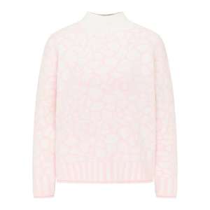 MYMO Oversize sveter biela / ružová vyobraziť