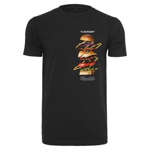 Mister Tee Tričko 'A Burger' čierna / svetlobéžová / svetlozelená / tmavohnedá / horčicová vyobraziť