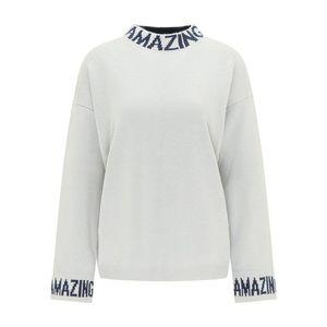 MYMO Oversize sveter biela / tmavomodrá vyobraziť