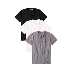 Abercrombie & Fitch Tričko sivá / čierna / biela vyobraziť