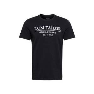 TOM TAILOR Tričko čierna / biela vyobraziť