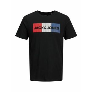 JACK & JONES Tričko čierna / modrá / červená / biela vyobraziť
