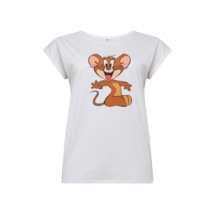 Mister Tee Curvy Tričko 'Tom & Jerry Mouse' biela vyobraziť