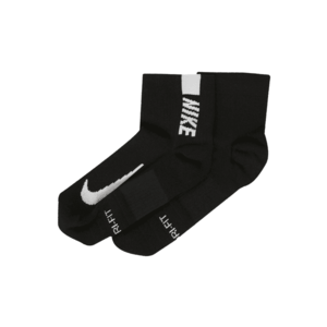 NIKE Športové ponožky 'Multiplier' čierna / biela vyobraziť