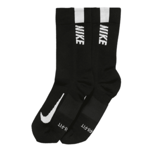 NIKE Športové ponožky 'Multiplier' čierna / tmavosivá / biela vyobraziť
