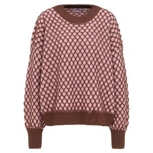 MYMO Oversize sveter hnedá / pastelovo fialová vyobraziť
