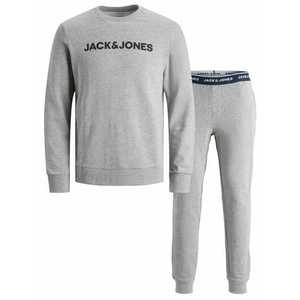 JACK & JONES Tréningový komplet sivá melírovaná / tmavomodrá vyobraziť