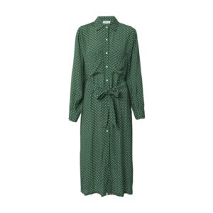 Bizance Paris Košeľové šaty 'CLORIS' zelená / biela vyobraziť