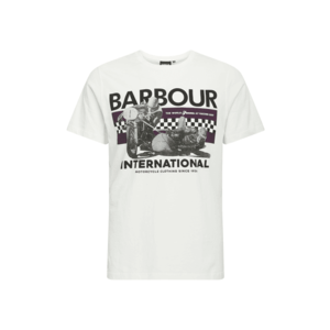 Barbour International Tričko 'Racer' biela / antracitová vyobraziť