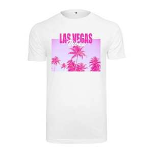 Mister Tee Tričko 'Las Vegas Vibes' biela / svetlofialová / fuksia vyobraziť