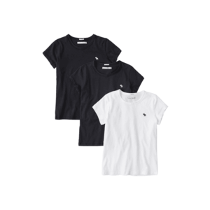 Abercrombie & Fitch Tričko biela / čierna / námornícka modrá vyobraziť