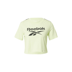 Reebok Sport Funkčné tričko pastelovo žltá / čierna / biela vyobraziť
