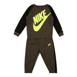 Nike Sportswear Joggingová súprava 'FUTURA' kaki / čierna / neónovo žltá vyobraziť