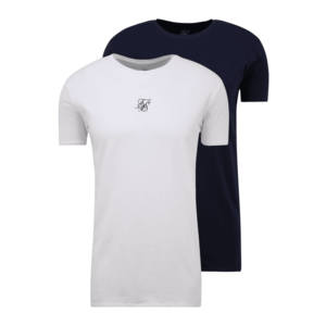 SikSilk Tričko biela / námornícka modrá / čierna vyobraziť