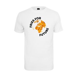 Mister Tee Tričko 'Fries For Future' biela / čierna / oranžová vyobraziť