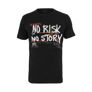 Mister Tee Tričko 'No Risk No Story' čierna / biela / červená / olivová vyobraziť