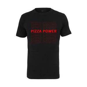 Mister Tee Tričko 'Pizza Power' čierna / červená vyobraziť